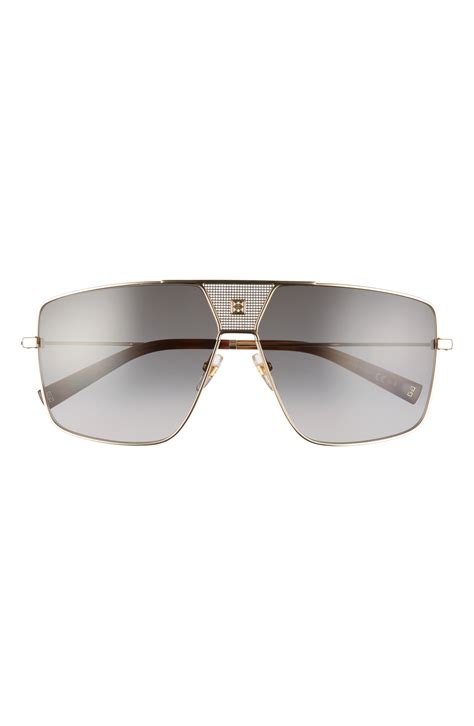 Givenchy 59mm Special Fit Gradient Square Sunglasses In Gold 